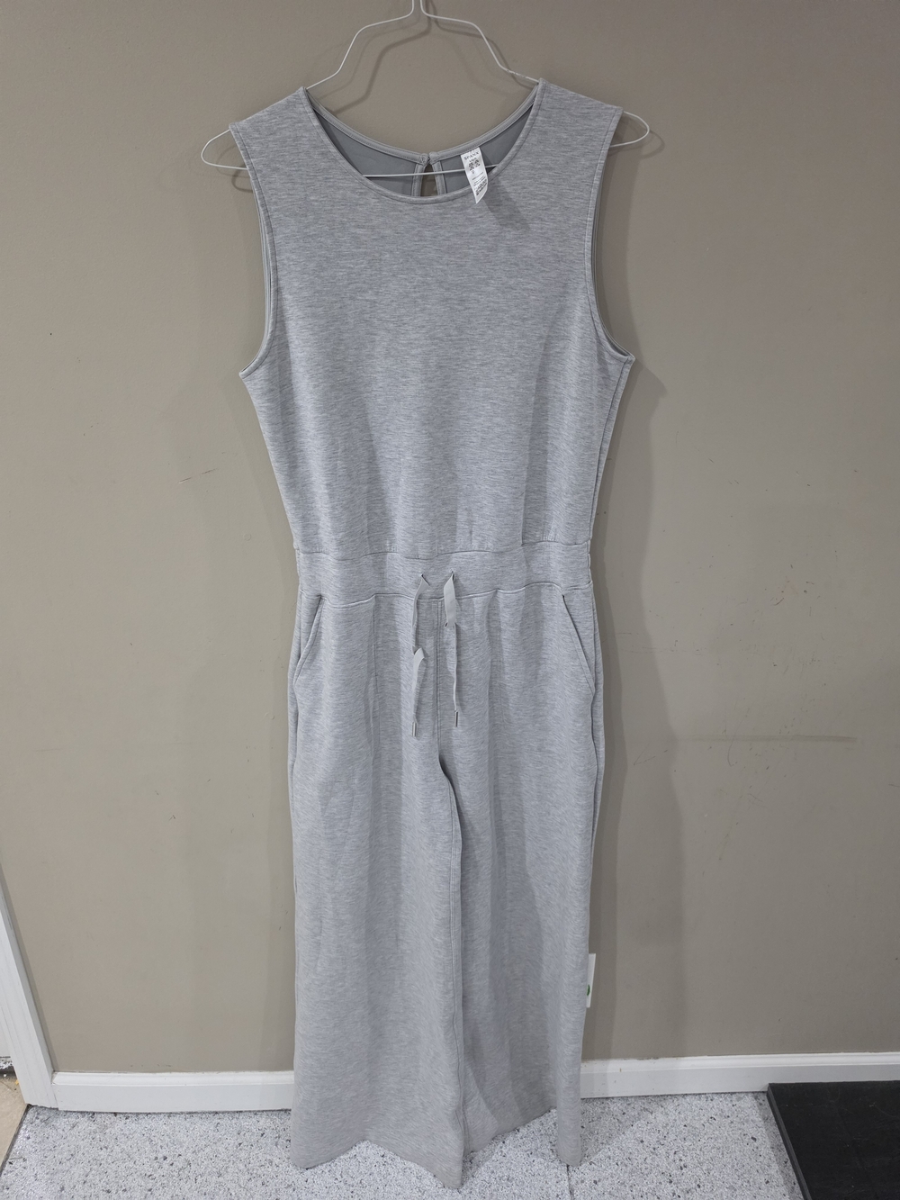 SPANX AirEssentials Wide Leg Jumpsuit Gray Sleeveless Size L
